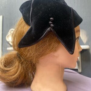 Saks Fifth Avenue Black Debutante Vintage Hat